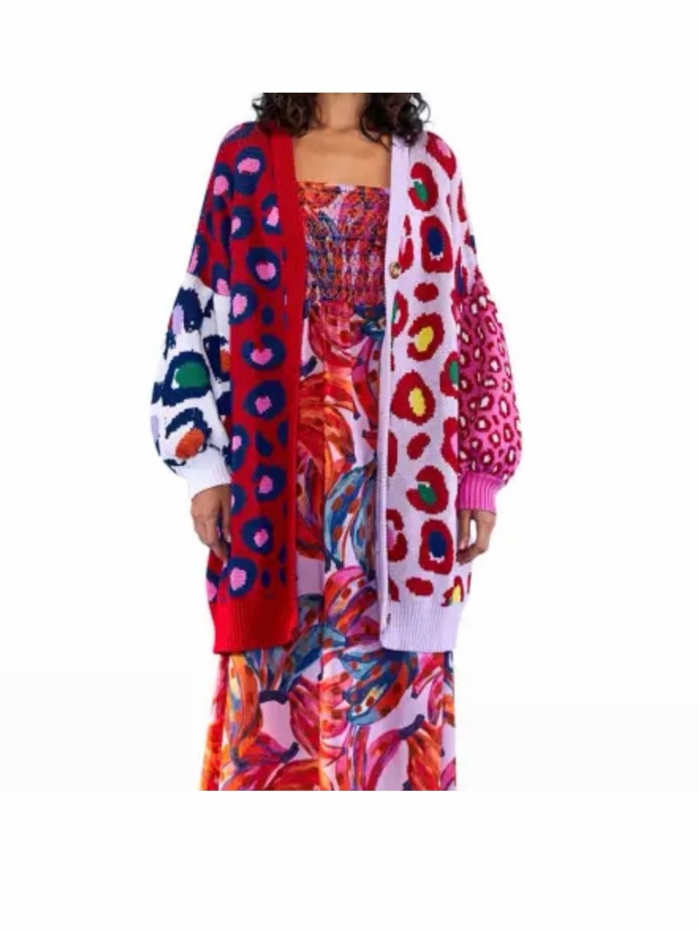 FARM Rio Leopard intarsia Cardigan